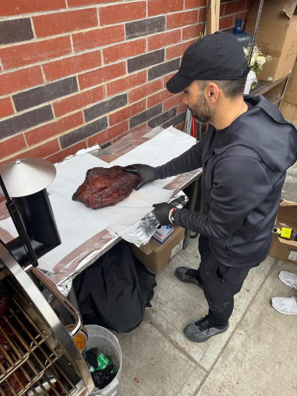 Wrapping the Brisket